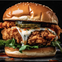 Crispy Chicken Burger Catering Köln