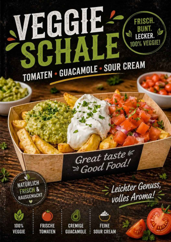 vegetarische und vegane Speisen Foodtruck